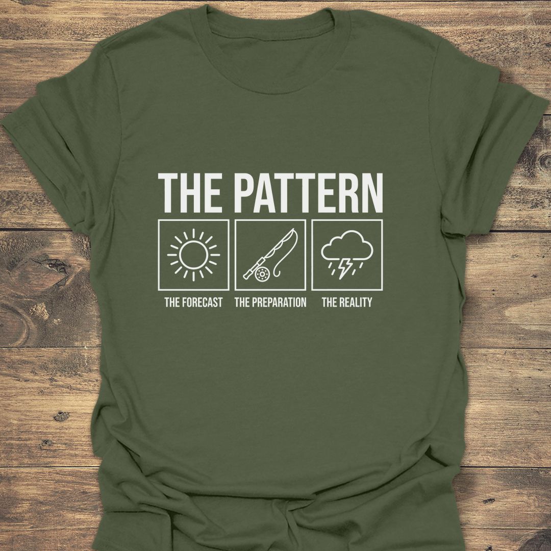 The Pattern Fishing Day - Military Green t-shirt