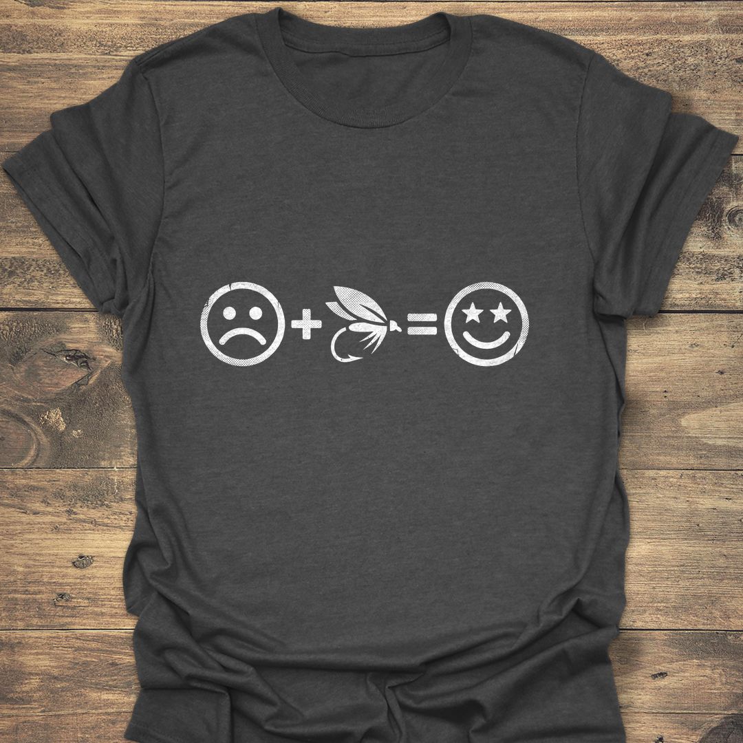 Sad Plus Fly Equals Happy - Dark Heather t-shirt
