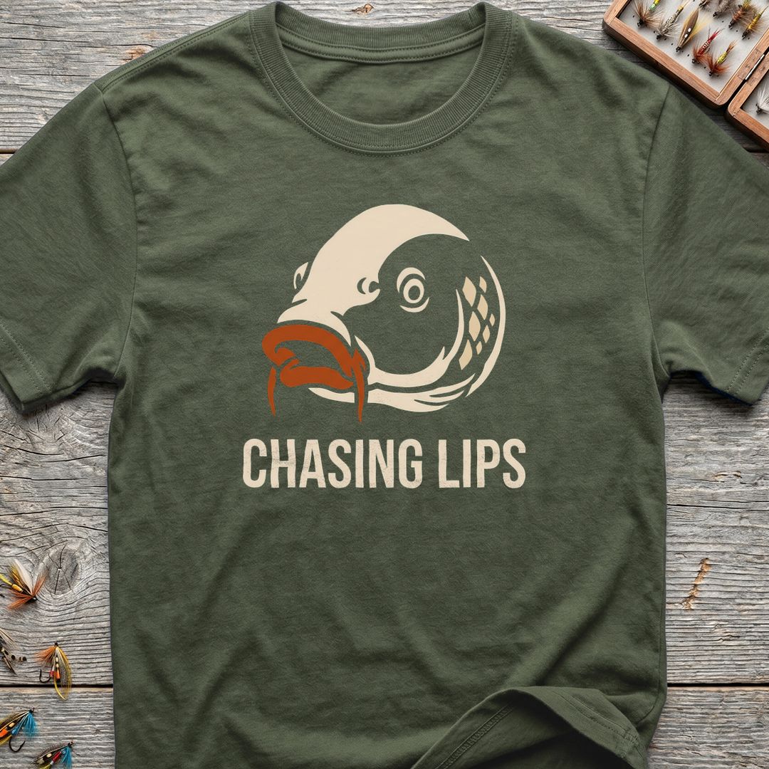 Chasing Lips Carp - Military Green t-shirt