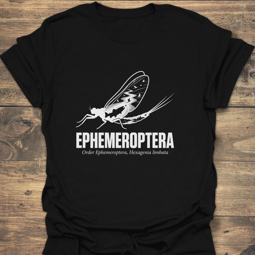 Ephemeroptera Mayfly Hatch - Black t-shirt