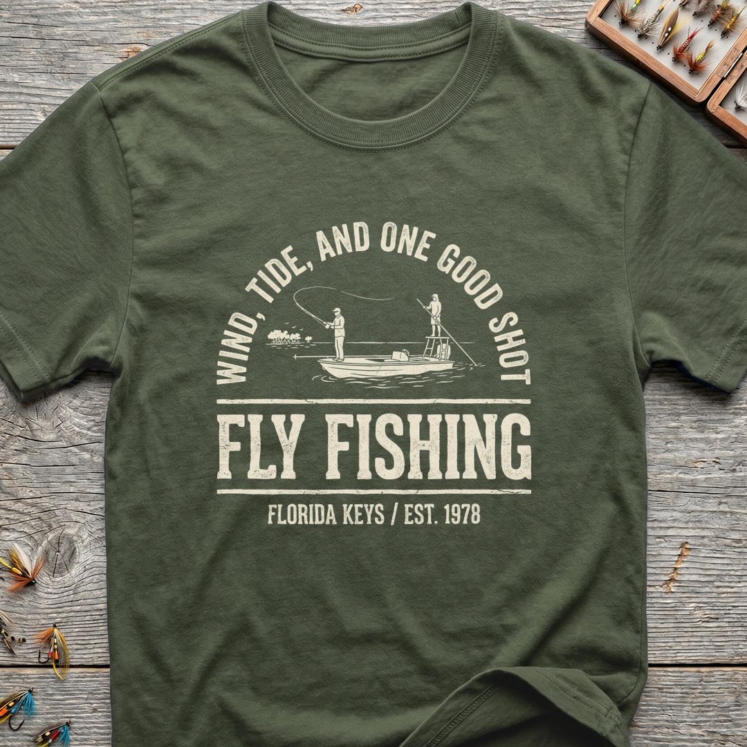 Wind Tide And One Good - Military Green t-shirt