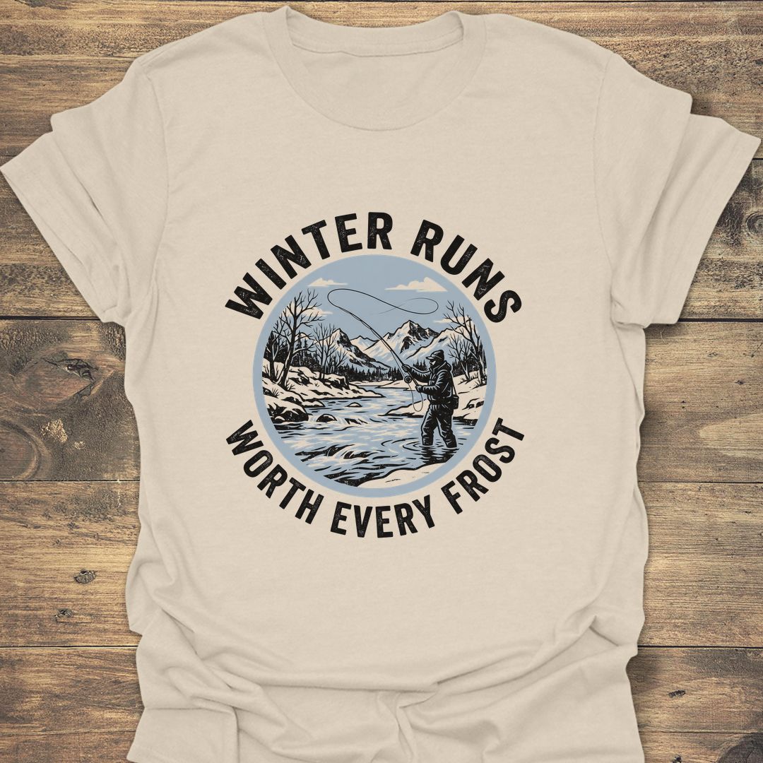 Winter Runs Worth Every Frost - Natural t-shirt