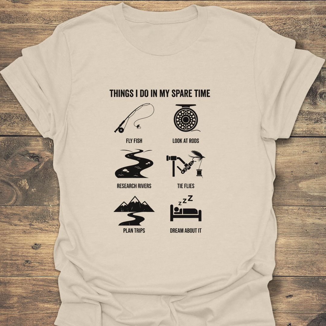 Things I Do In Spare - Natural t-shirt