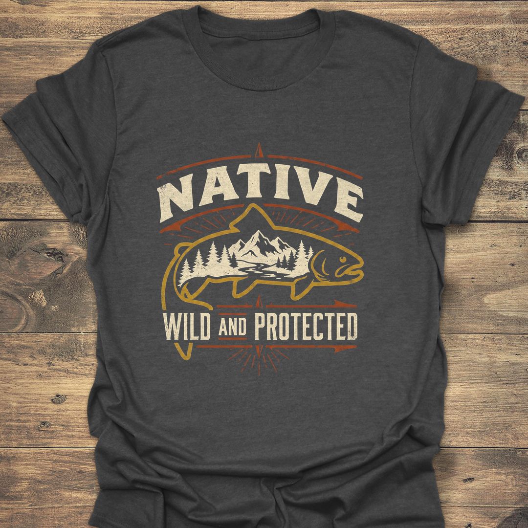 Native Wild And Protected - Dark Heather t-shirt