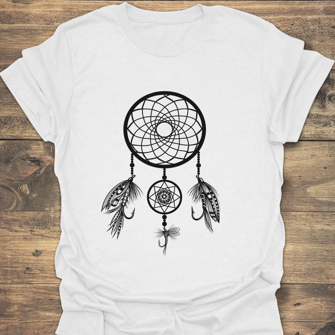 Dream Catcher Fly Patterns - White t-shirt