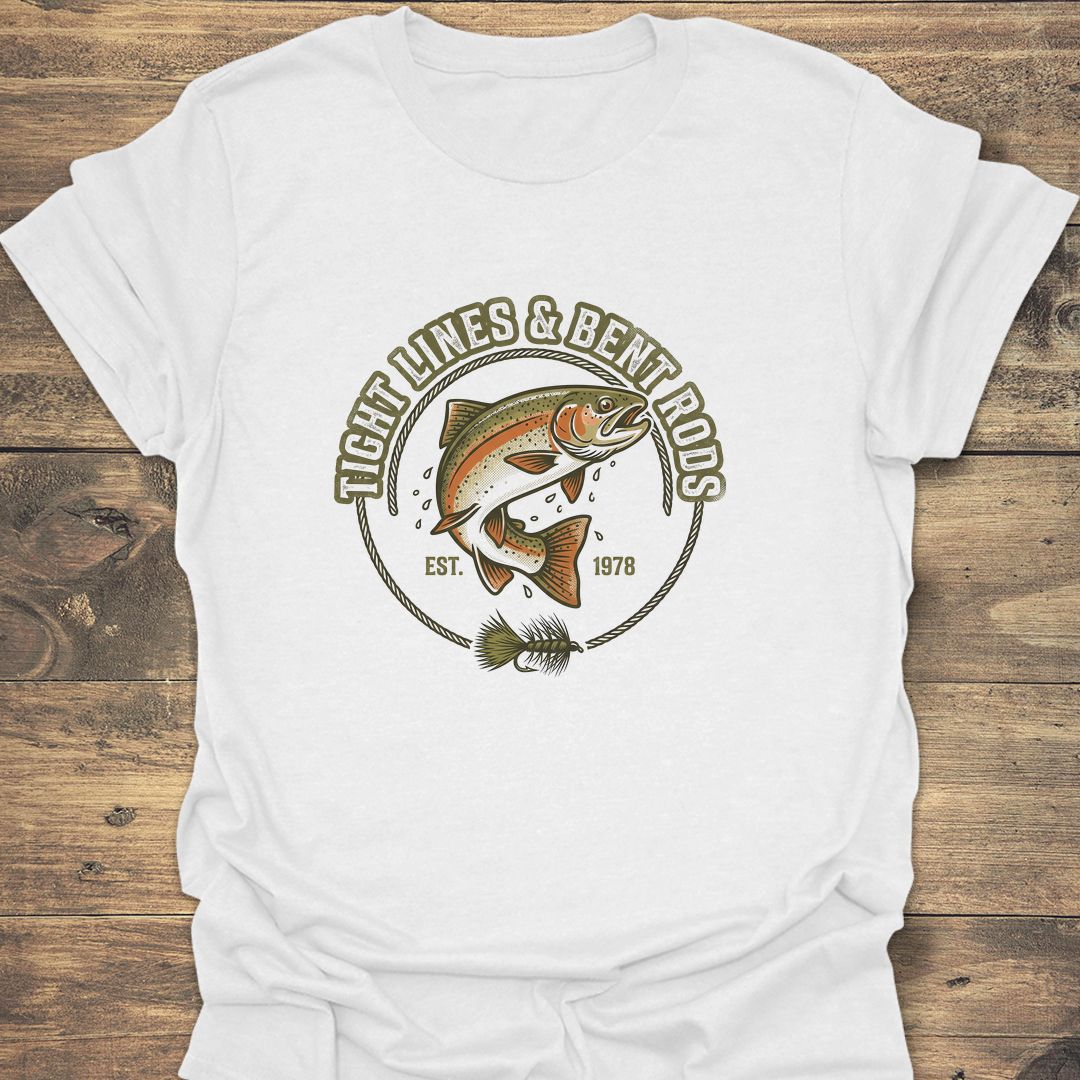 Tight Lines & Bent Rods - White t-shirt