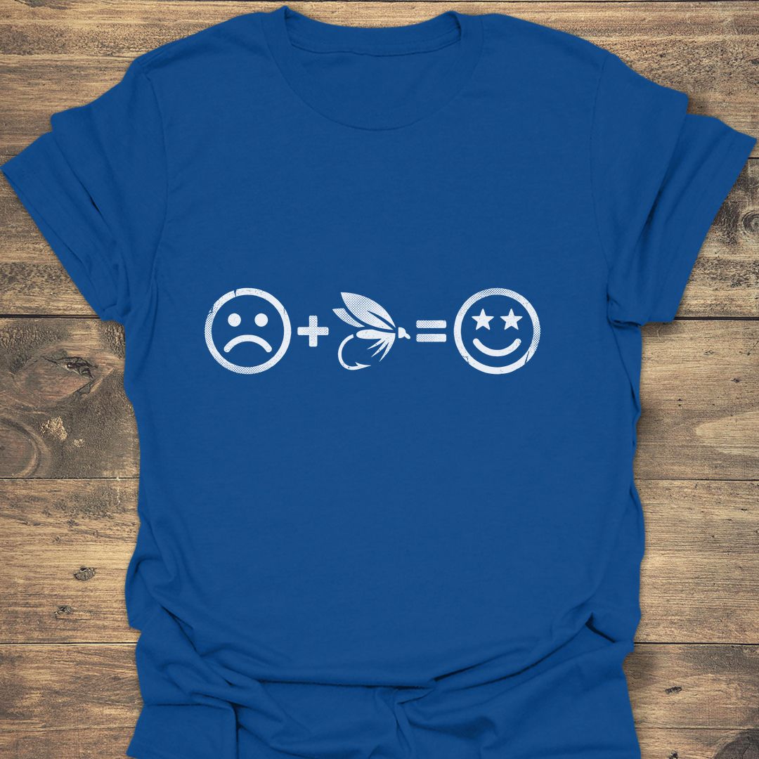 Sad Plus Fly Equals Happy - Royal t-shirt
