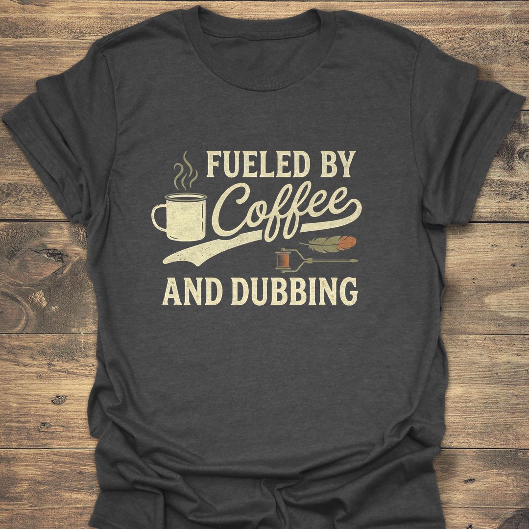 Fueled by Coffee and Dubbing - Dark Heather t-shirt