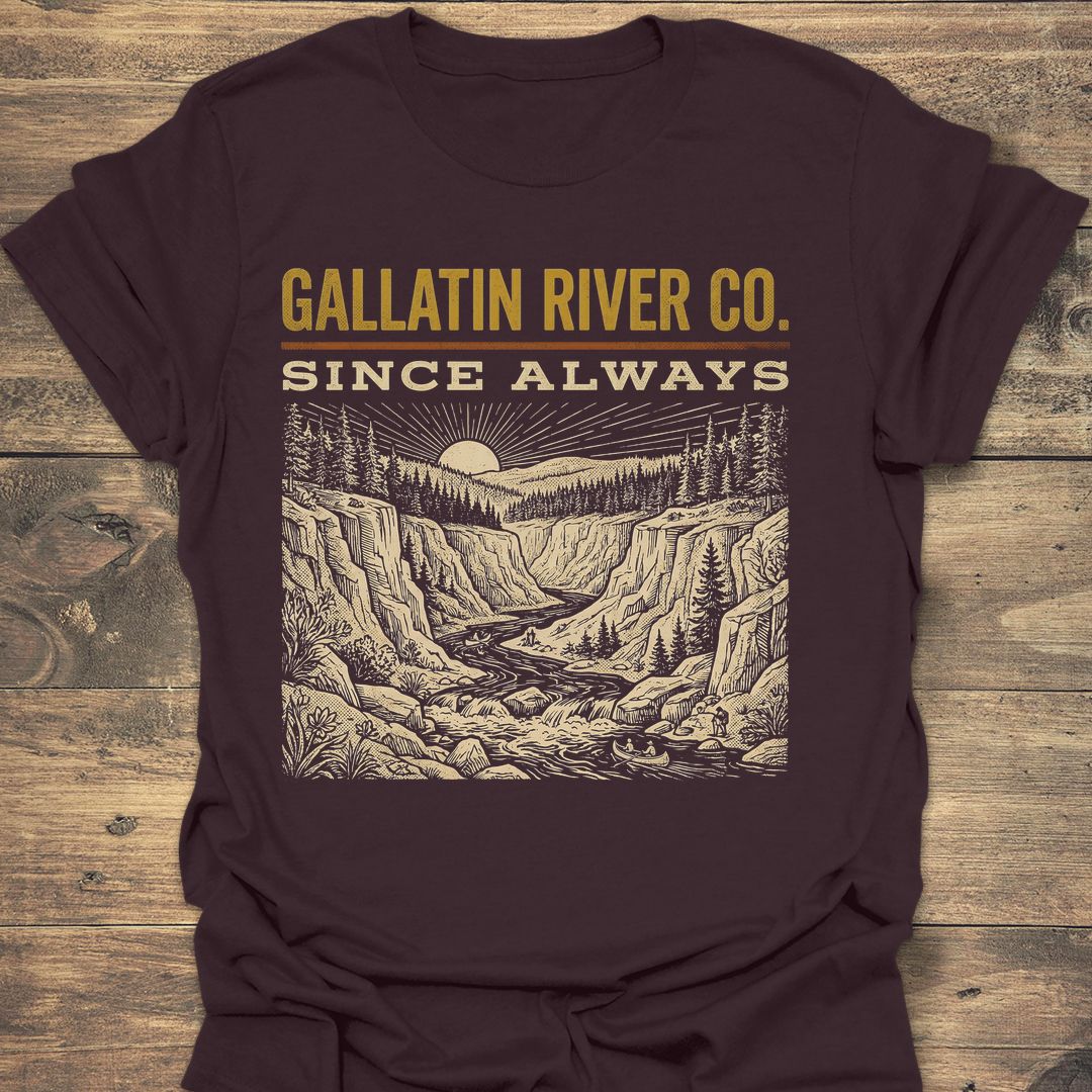 Gallatin River Co Since Always - Dark Chocolate t-shirt