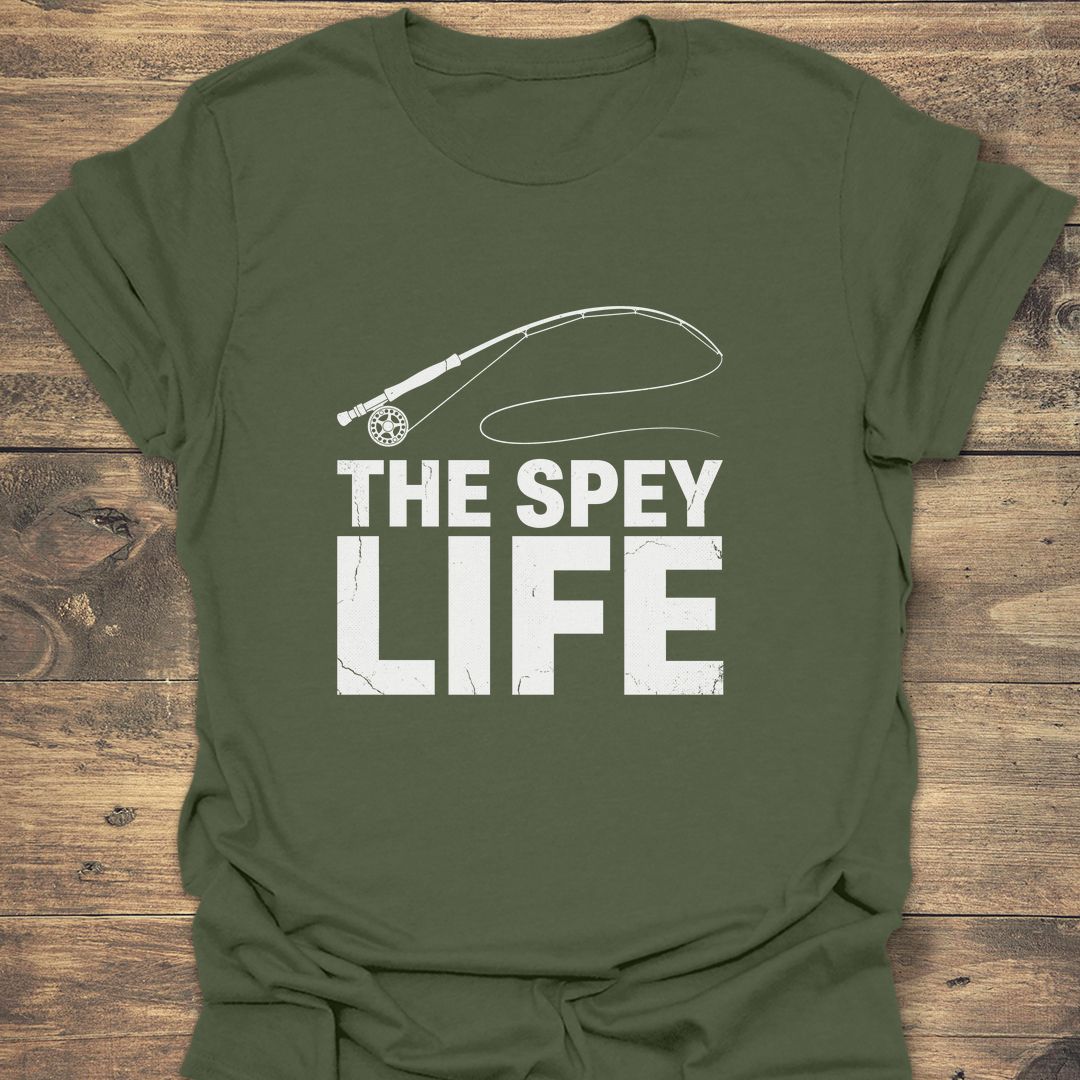 The Spey Life - Military Green t-shirt