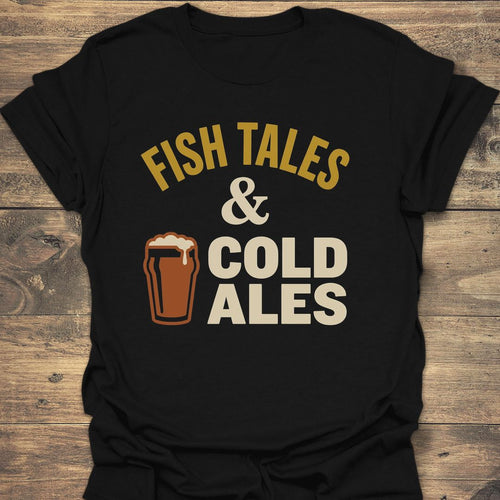 Fish Tales And Cold Ales - Black t-shirt