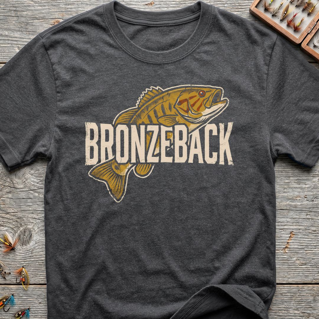 Bronzeback Smallmouth Bass - Dark Heather t-shirt