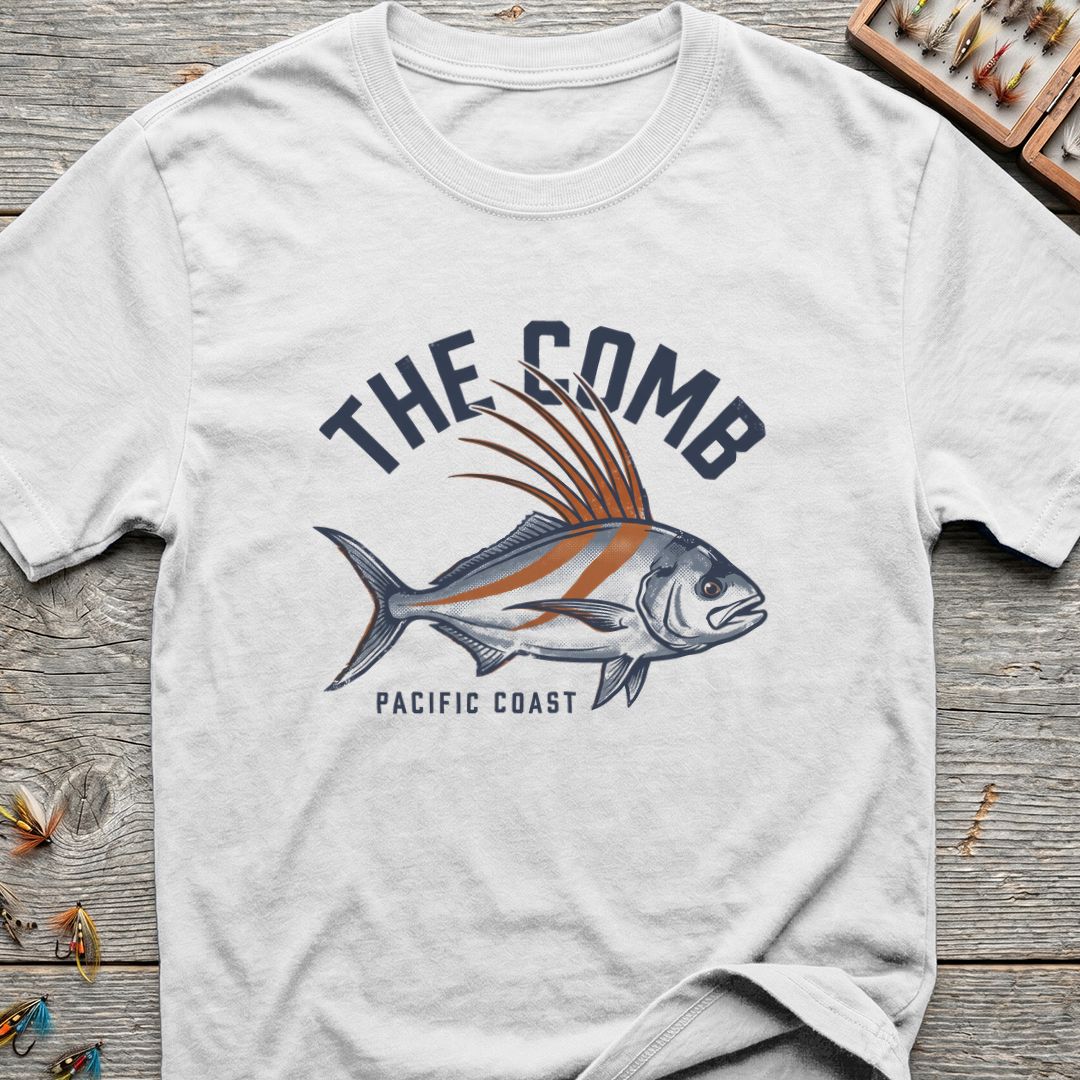The Comb Pacific Coast Roosterfish - White t-shirt