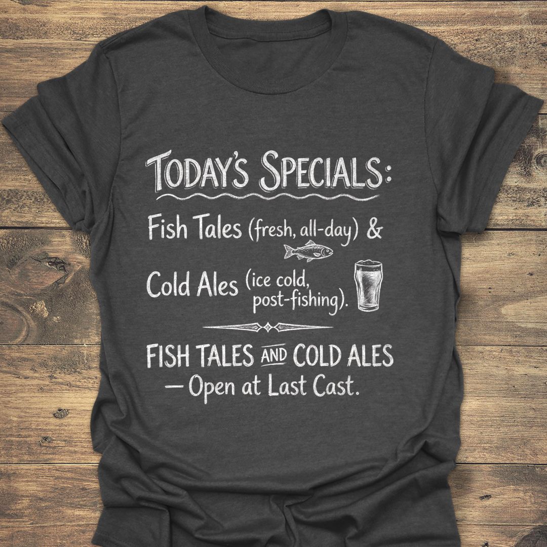 Fish Tales And Cold Ales - Dark Heather t-shirt