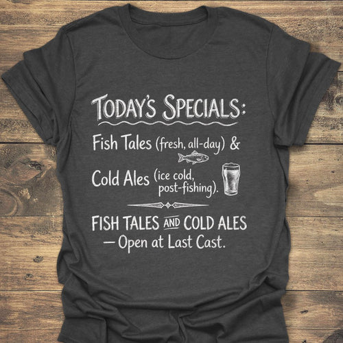 Fish Tales And Cold Ales - Dark Heather t-shirt