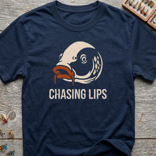 Chasing Lips Carp - Navy t-shirt