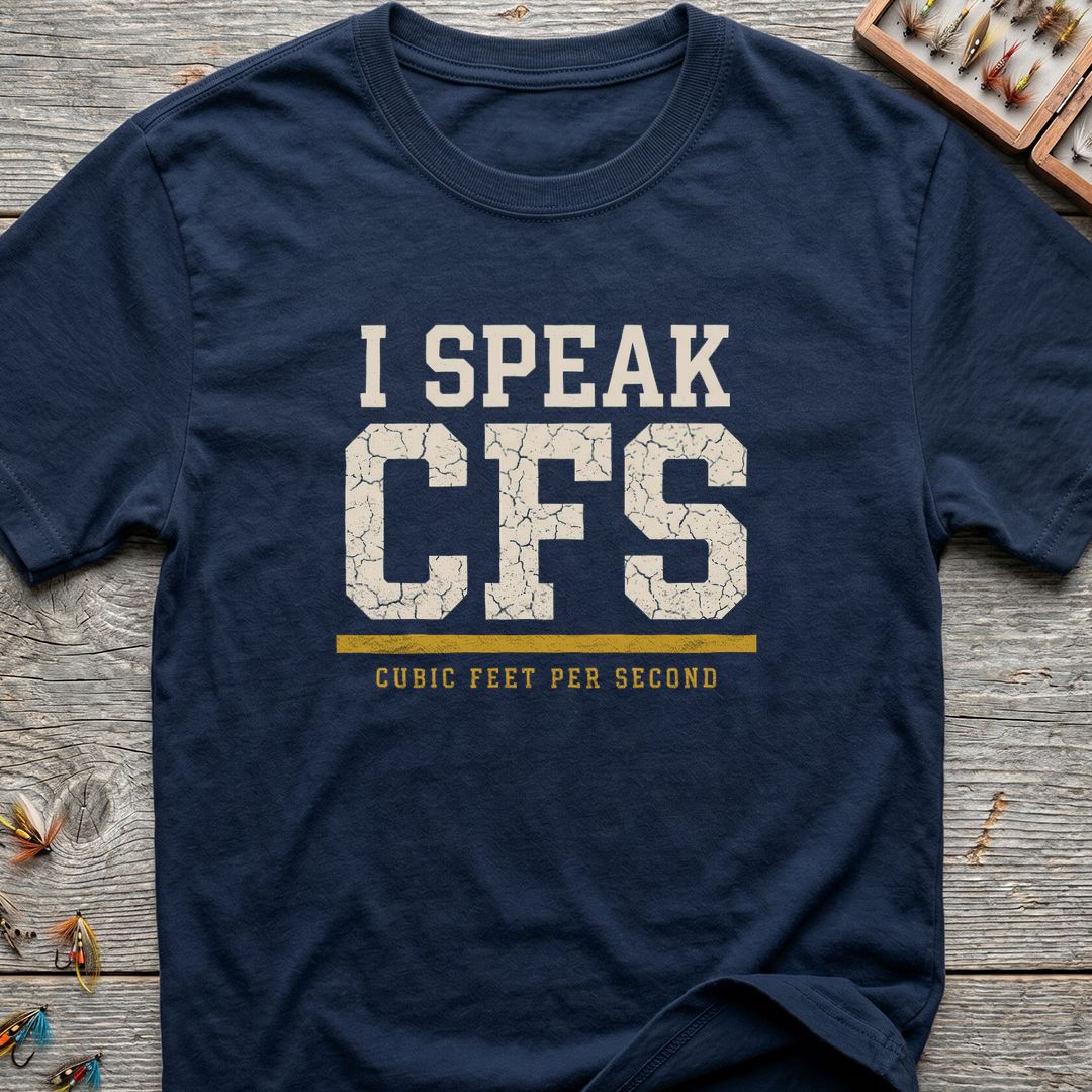 I Speak CFS - Navy t-shirt