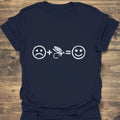 Sad Plus Fly Equals Happy - Navy t-shirt