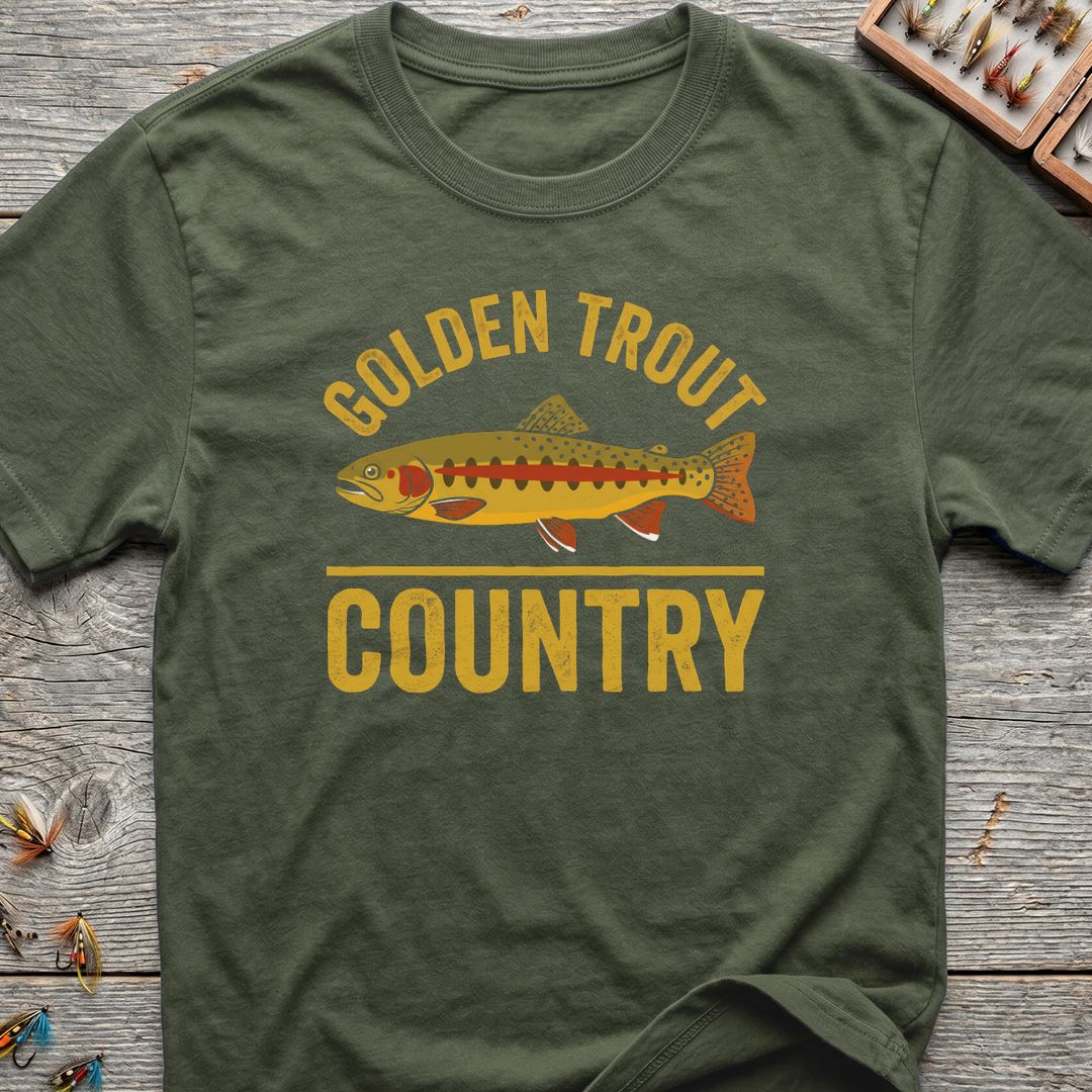 Golden Trout - Military Green t-shirt