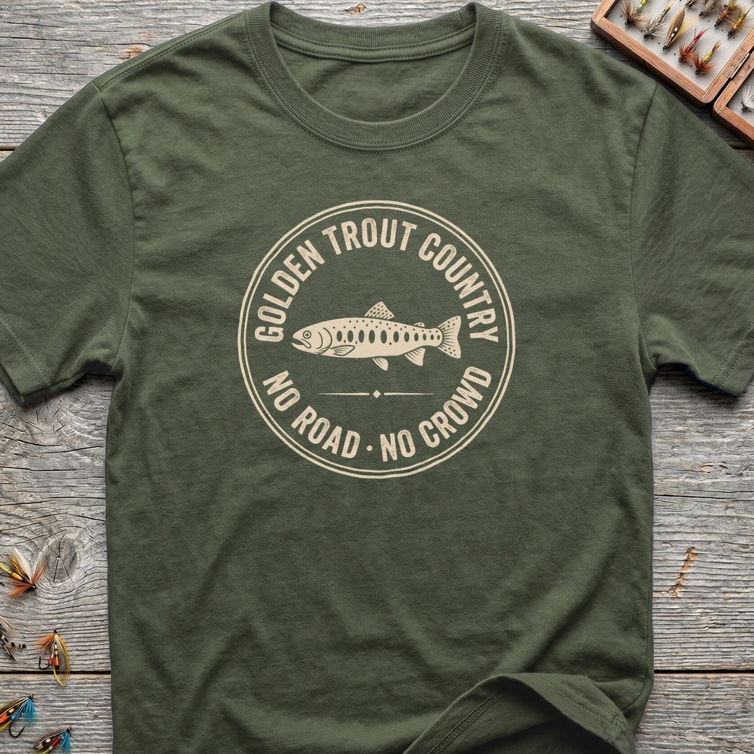 Golden Trout Country - Military Green t-shirt