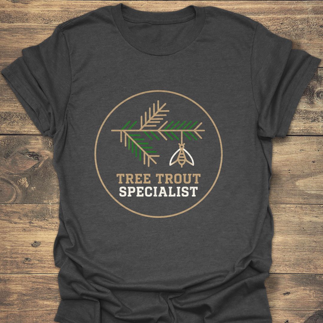 Tree Trout Specialist - Dark Heather t-shirt