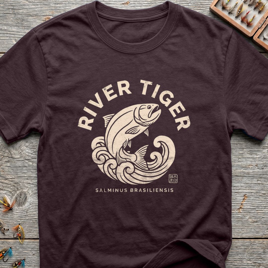 River Tiger Golden Dorado - Dark Chocolate t-shirt