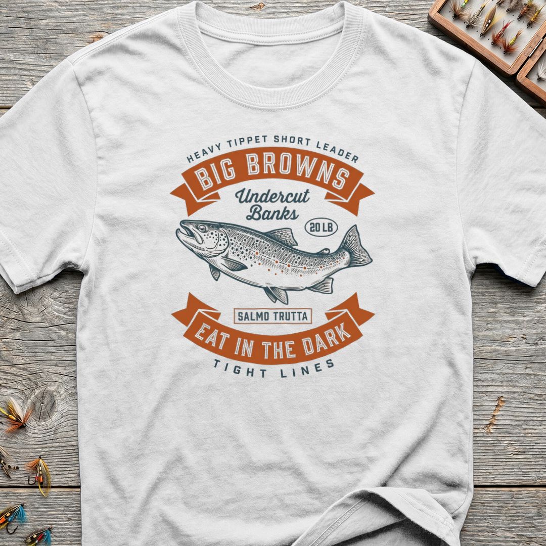 Big Browns Eat In The - White t-shirt