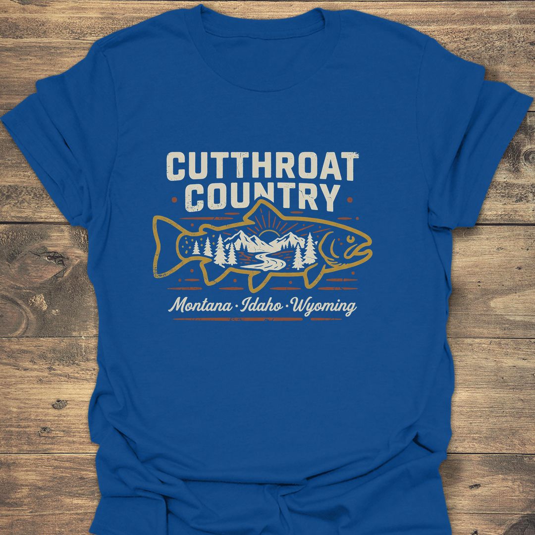 Cutthroat Country Trout - Royal t-shirt