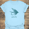 Gotta Fly Wet Fly - Light Blue t-shirt