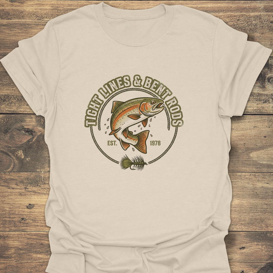 Tight Lines & Bent Rods - Natural t-shirt