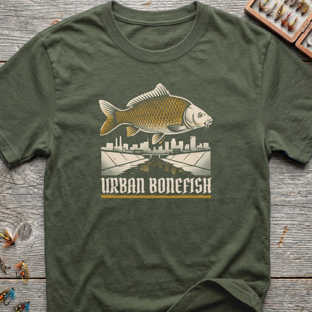 Urban Bonefish Carp - Military Green t-shirt
