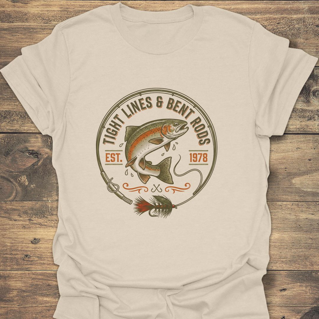 Tight Lines & Bent Rods - Natural t-shirt