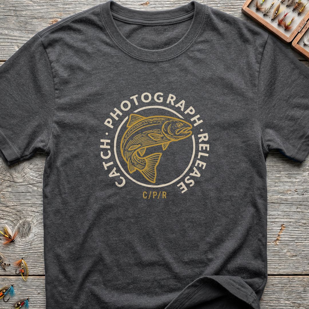 - Dark Heather t-shirt