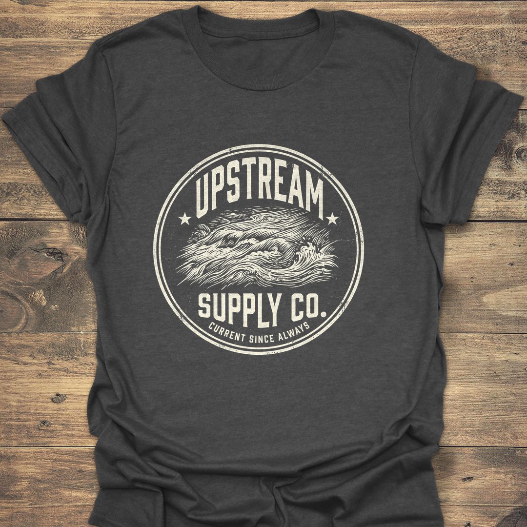 Upstream Supply Co - Dark Heather t-shirt
