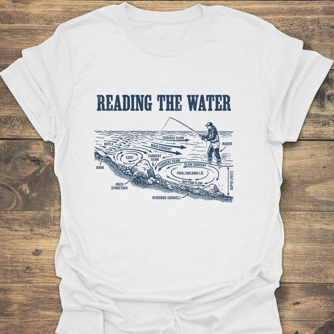 Reading The Water - White t-shirt