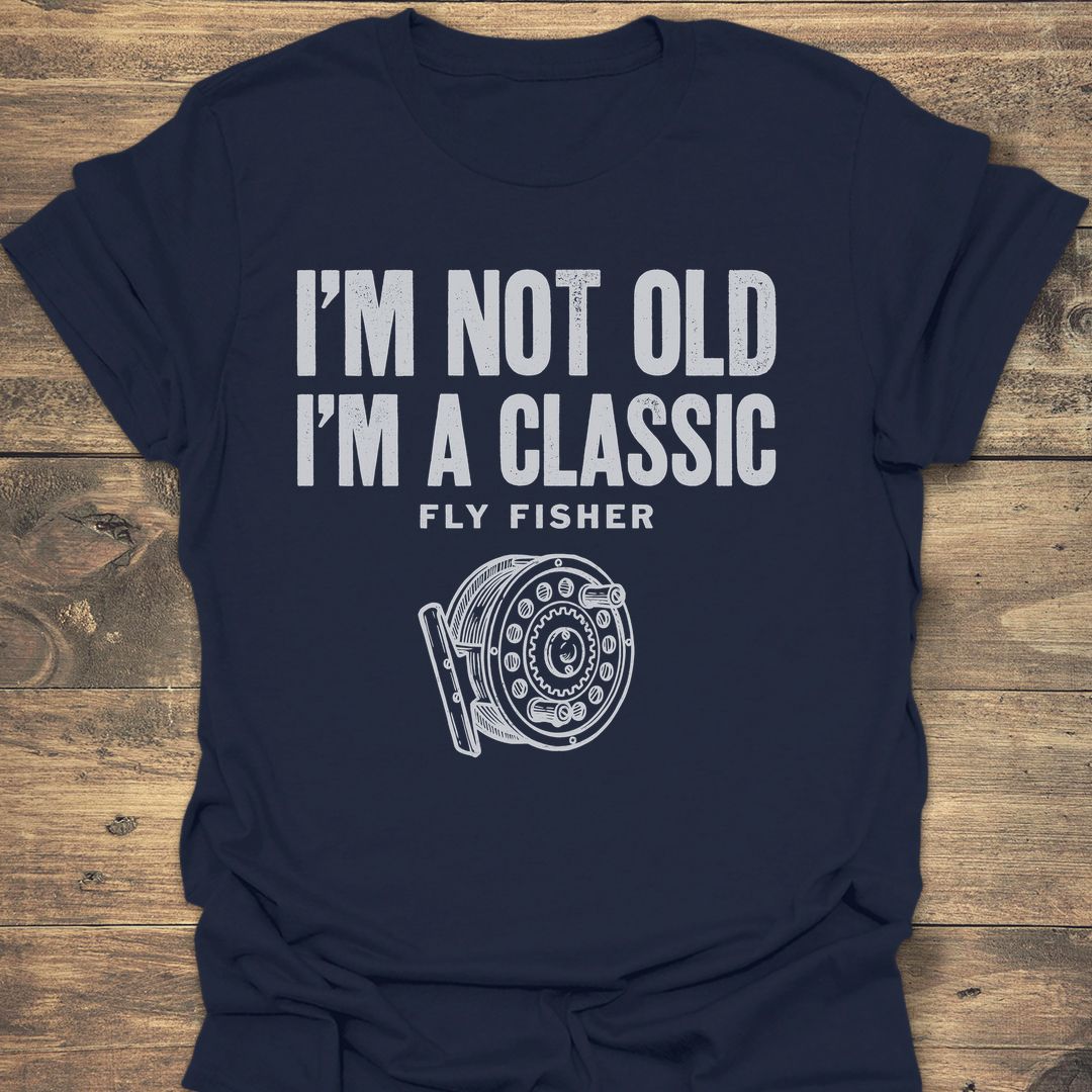 Not Old A Classic Fly - Navy t-shirt