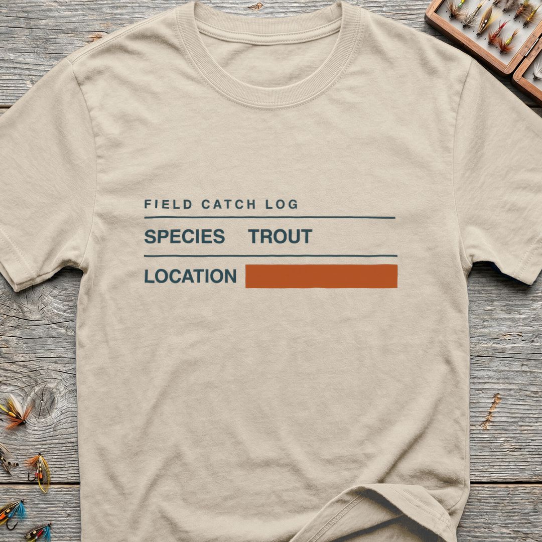 Field Catch Log Trout - Natural t-shirt