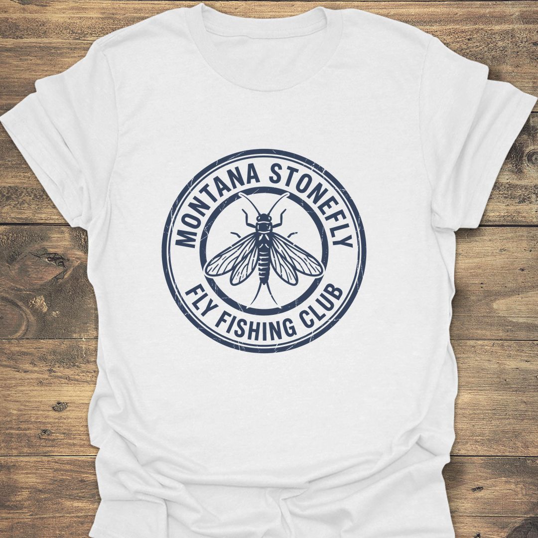 Montana Stonefly Club - White t-shirt