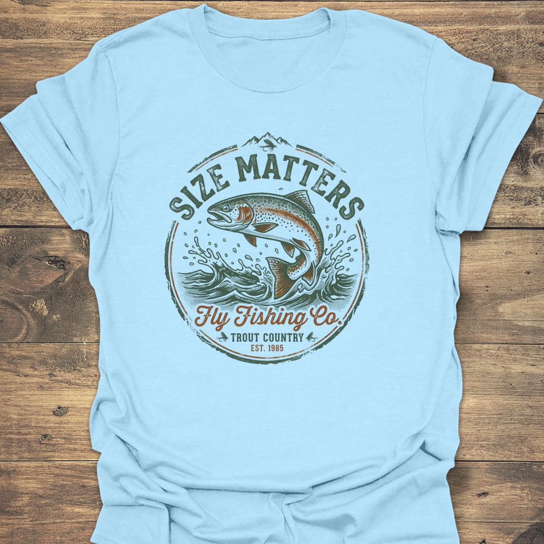 Size Matters Trout Country - Light Blue t-shirt