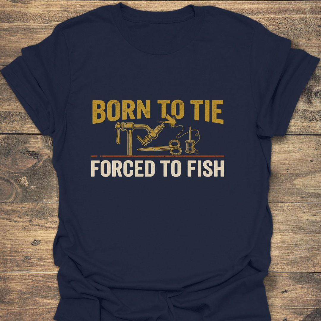 Born To Tie Forced To - Navy t-shirt