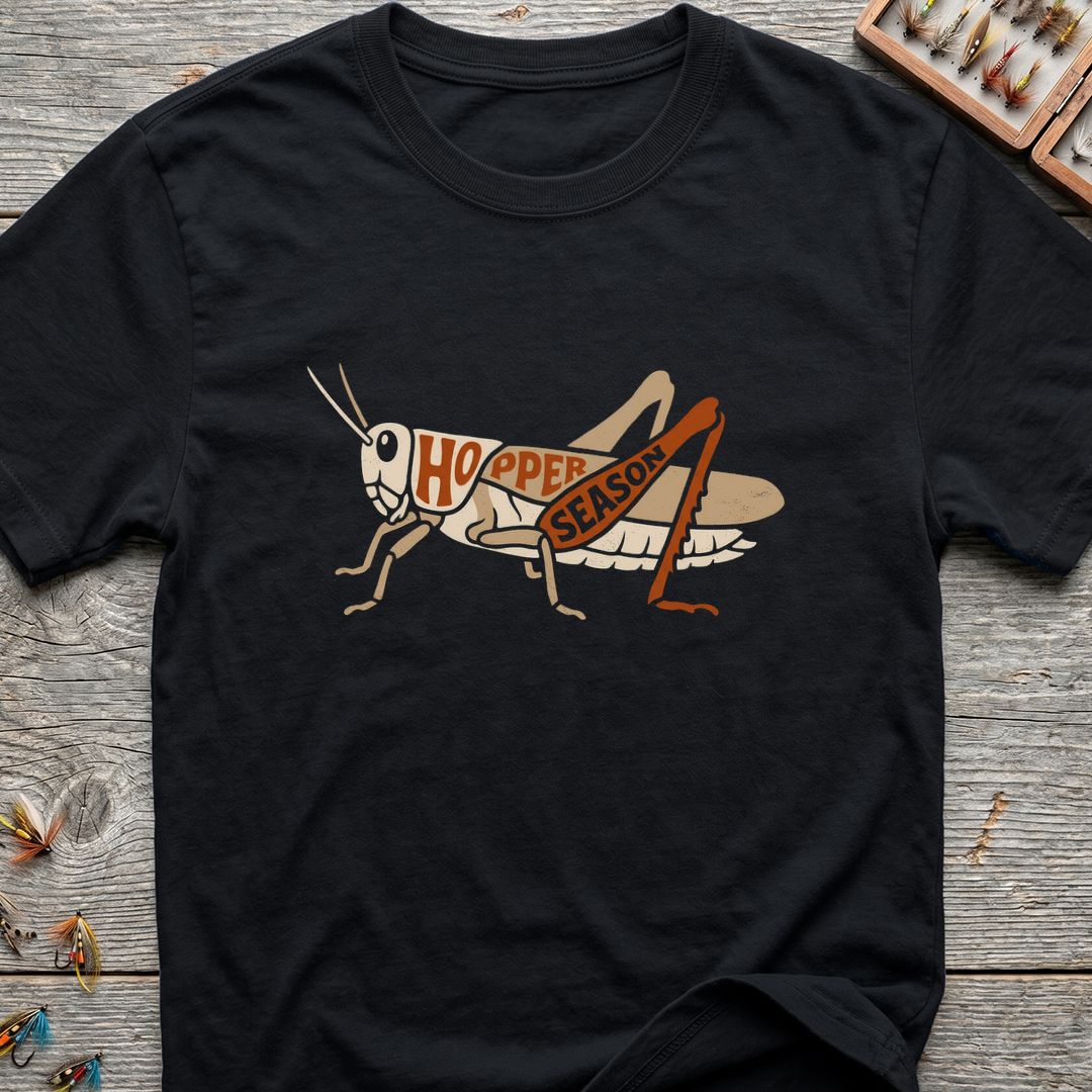Hopper Season Grasshopper - Black t-shirt