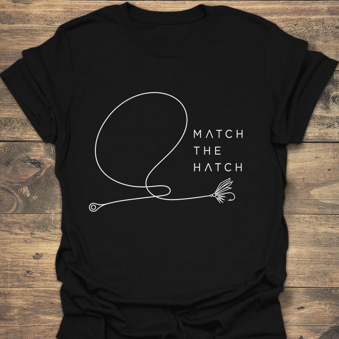 Match The Hatch - Black t-shirt