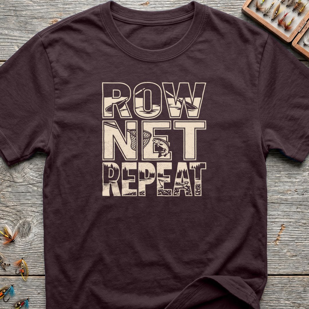 Row Net Repeat - Dark Chocolate t-shirt