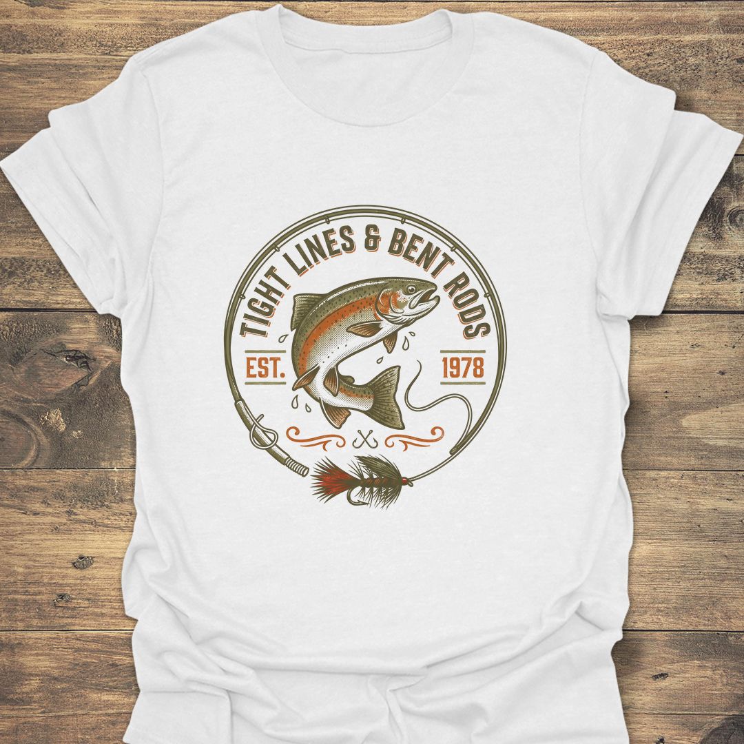 Tight Lines & Bent Rods - White t-shirt