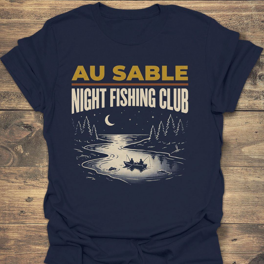 Au Sable Night Fishing Club - Navy t-shirt