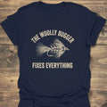 Woolly Bugger Fixes Everything - Navy t-shirt