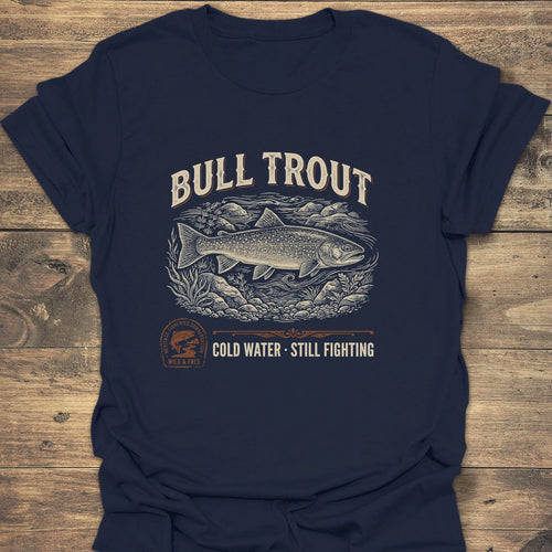 Bull Trout Cold Water - Navy t-shirt