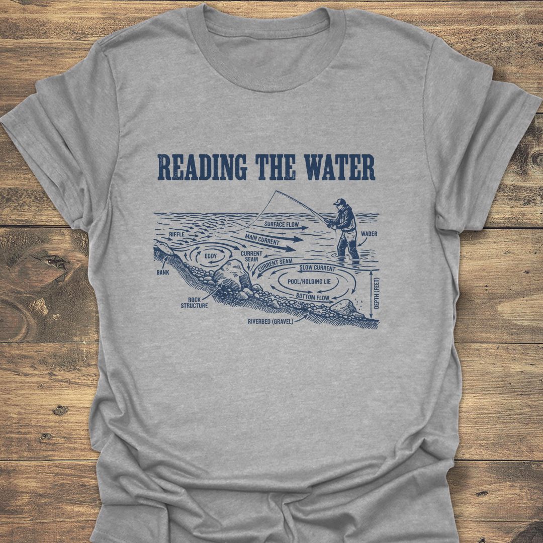Reading The Water - Sport Grey t-shirt