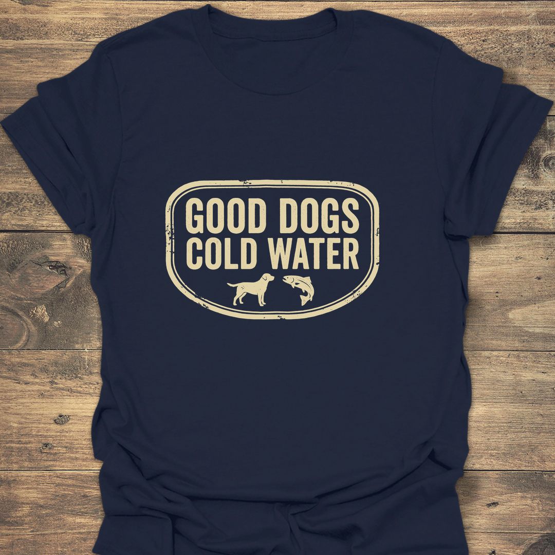 Good Dogs Cold Water - Navy t-shirt
