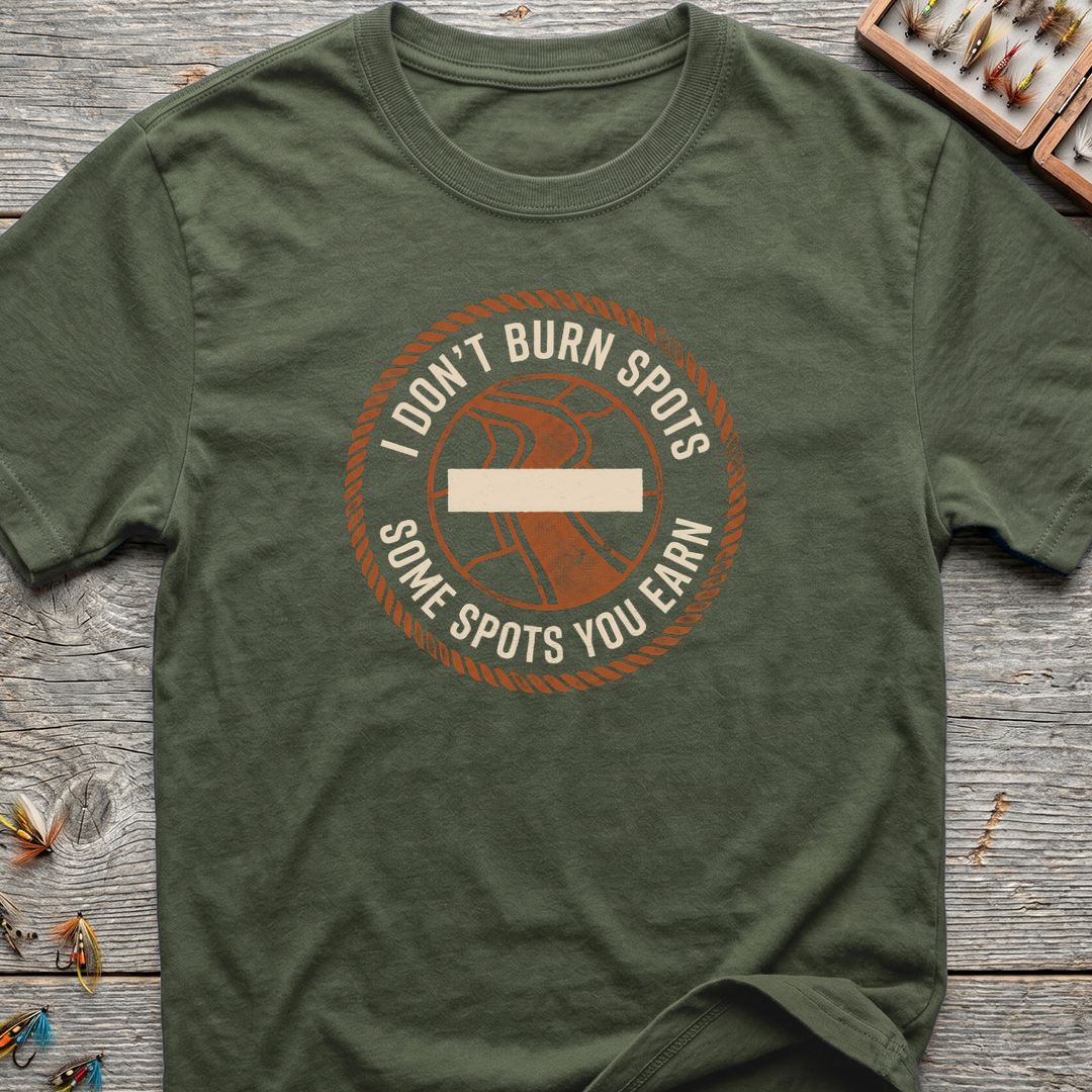 Some Spots You Earn - Military Green t-shirt